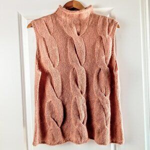 Due Per Due Chunky Cable Knit Sleeveless Sweater